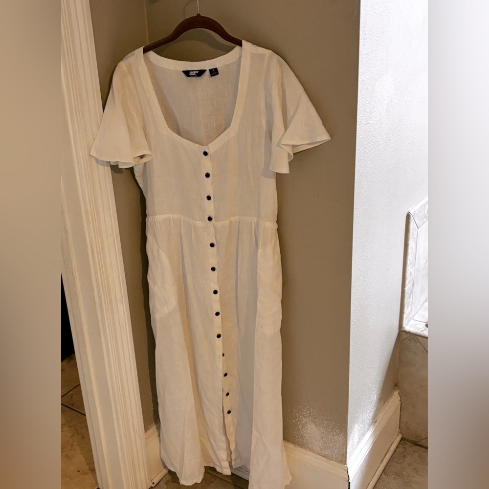 Linen Lands End dress